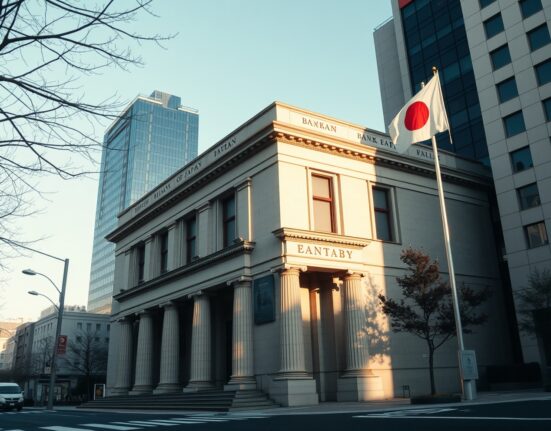 The Bank of Japan headquarters in Tokyo, where monetary policy decisions are made.