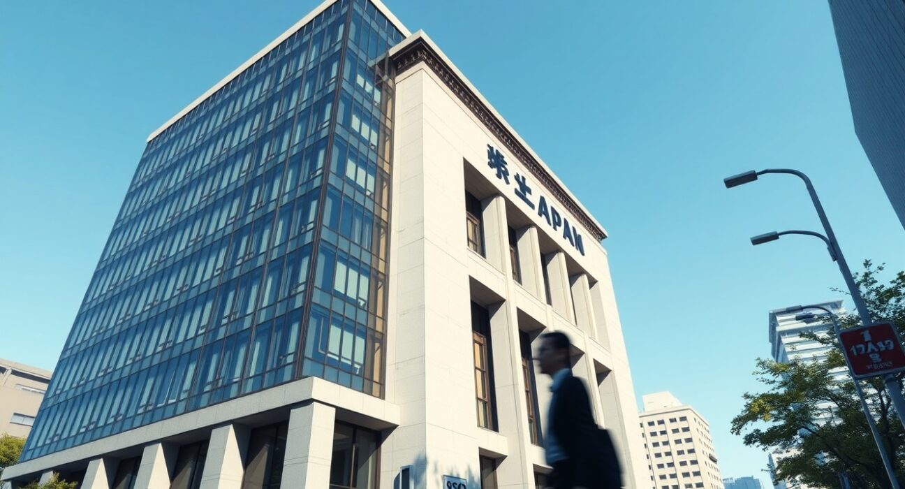 Bank of Japan headquarters in Tokyo signaling monetary policy decisions affecting JPY currency markets