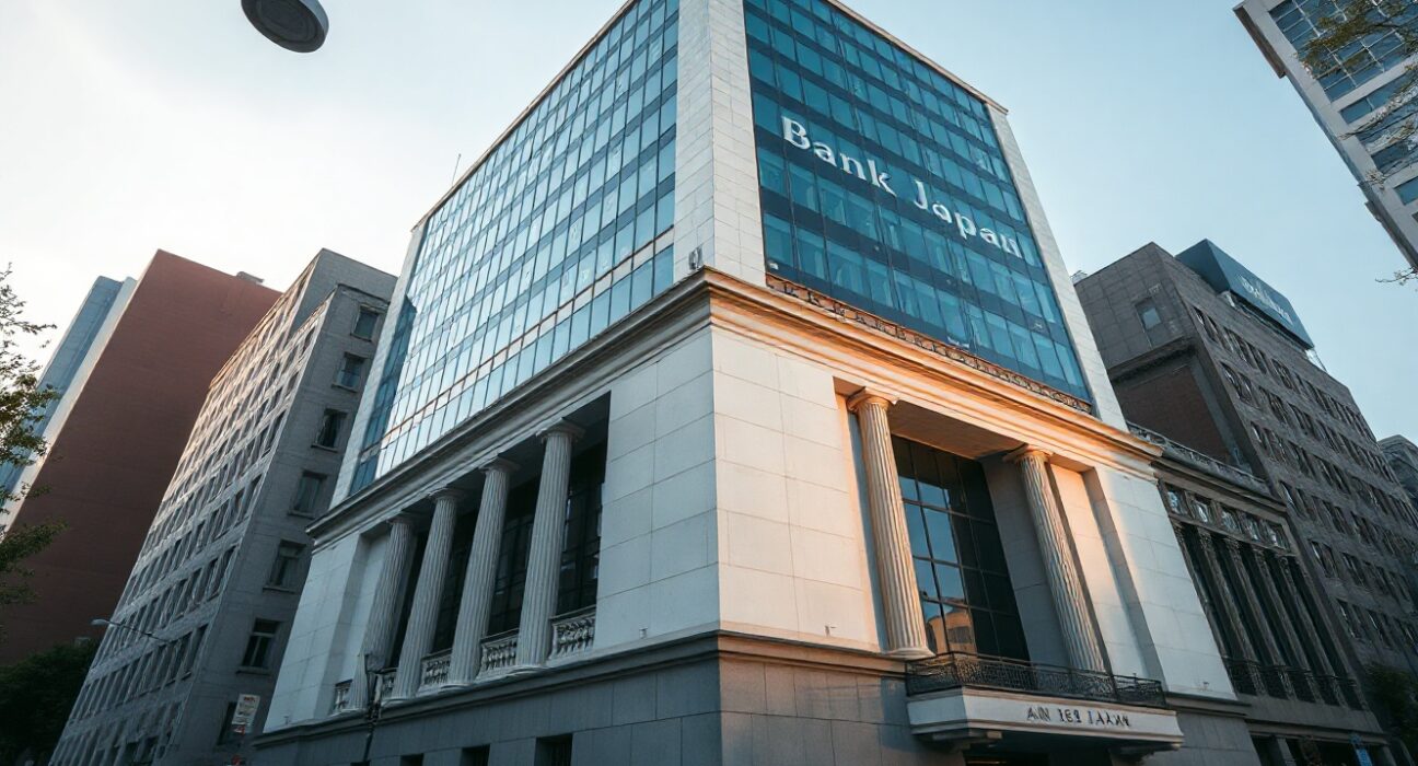 Bank of Japan headquarters in Tokyo, symbolizing monetary policy decisions.