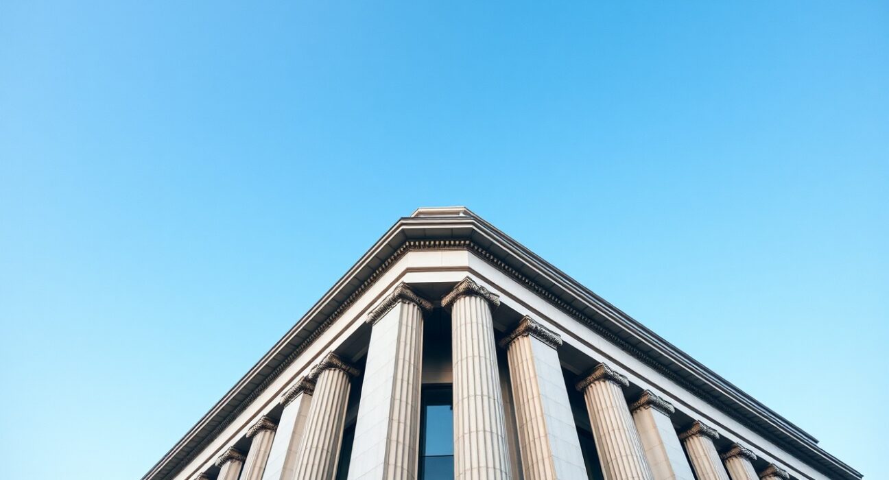 Bank of Japan headquarters building in Tokyo on a clear day