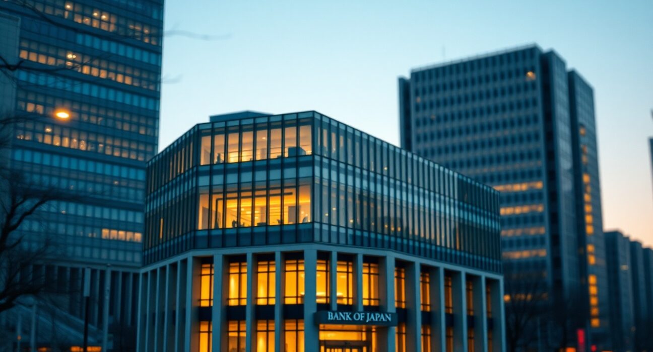 Bank of Japan headquarters building representing central bank monetary policy decisions and rate hike analysis