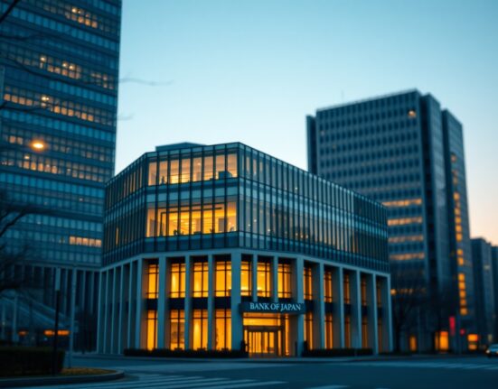 Bank of Japan headquarters building representing central bank monetary policy decisions and rate hike analysis