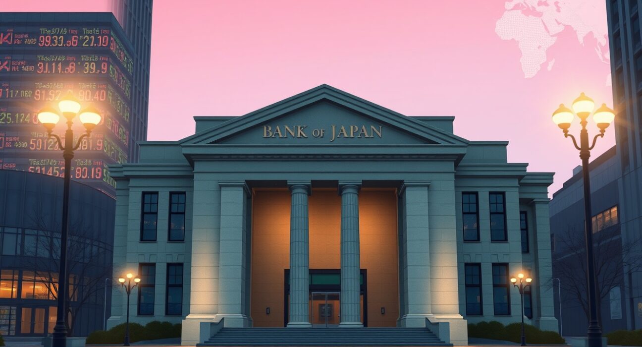 Bank of Japan headquarters representing monetary policy stability amid global uncertainty