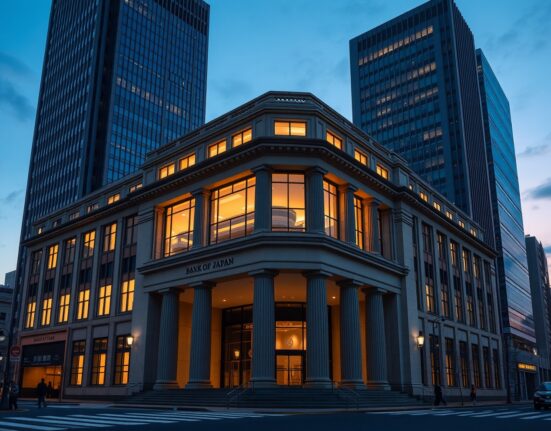 Bank of Japan headquarters building representing monetary policy decisions and potential rate hike timing analysis