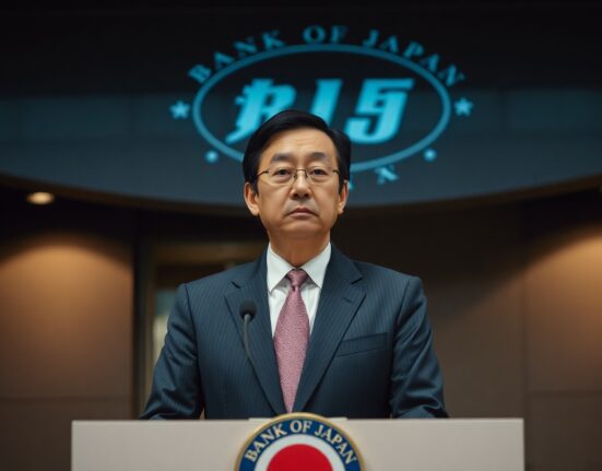 Bank of Japan official at a press conference after announcing a rate hike to 1.0%.