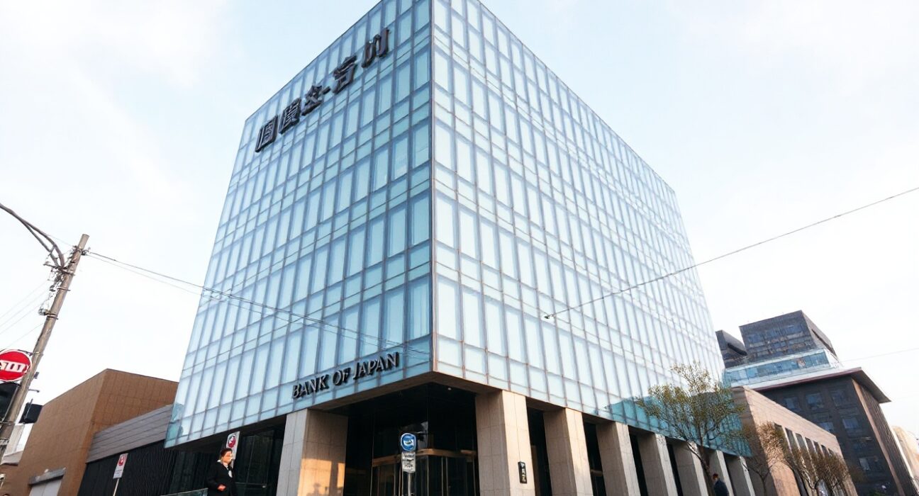 Bank of Japan headquarters in Tokyo on a clear afternoon