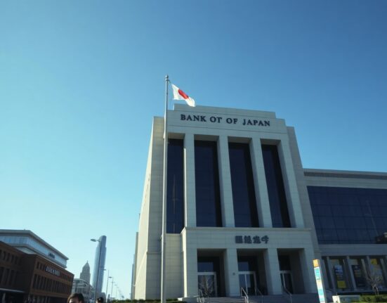 Bank of Japan headquarters in Tokyo on a clear day
