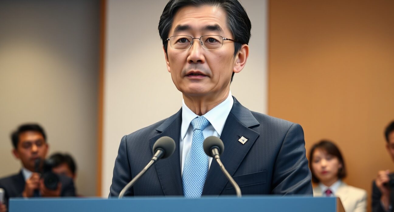 Bank of Japan Governor Kazuo Ueda discussing monetary policy and forex market impacts at Tokyo press conference