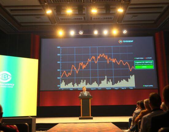 Speaker at Consensus 2026 conference in Miami discussing memecoin survival rates