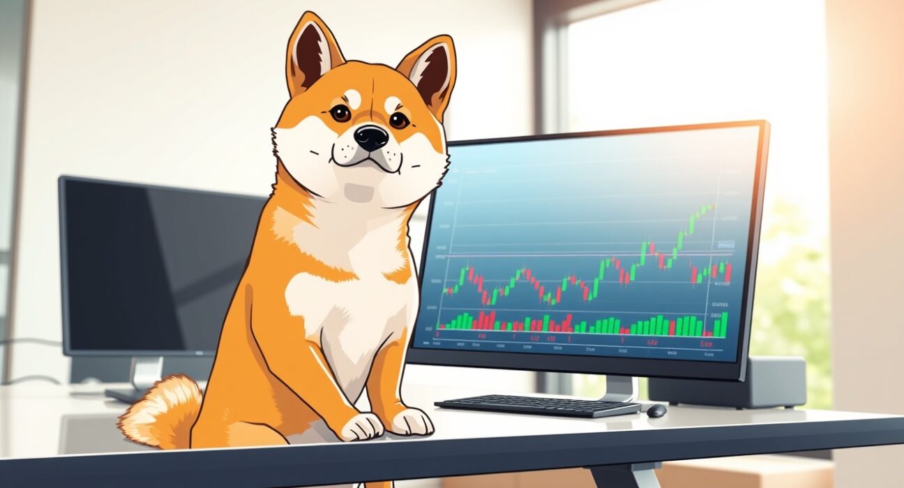 Bonk cryptocurrency price prediction analysis with Shiba Inu mascot and market charts.