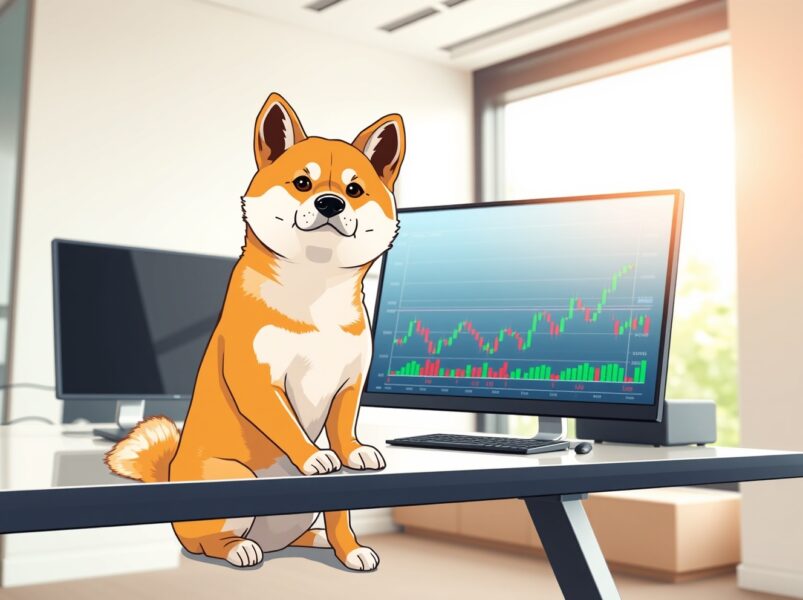 Bonk cryptocurrency price prediction analysis with Shiba Inu mascot and market charts.
