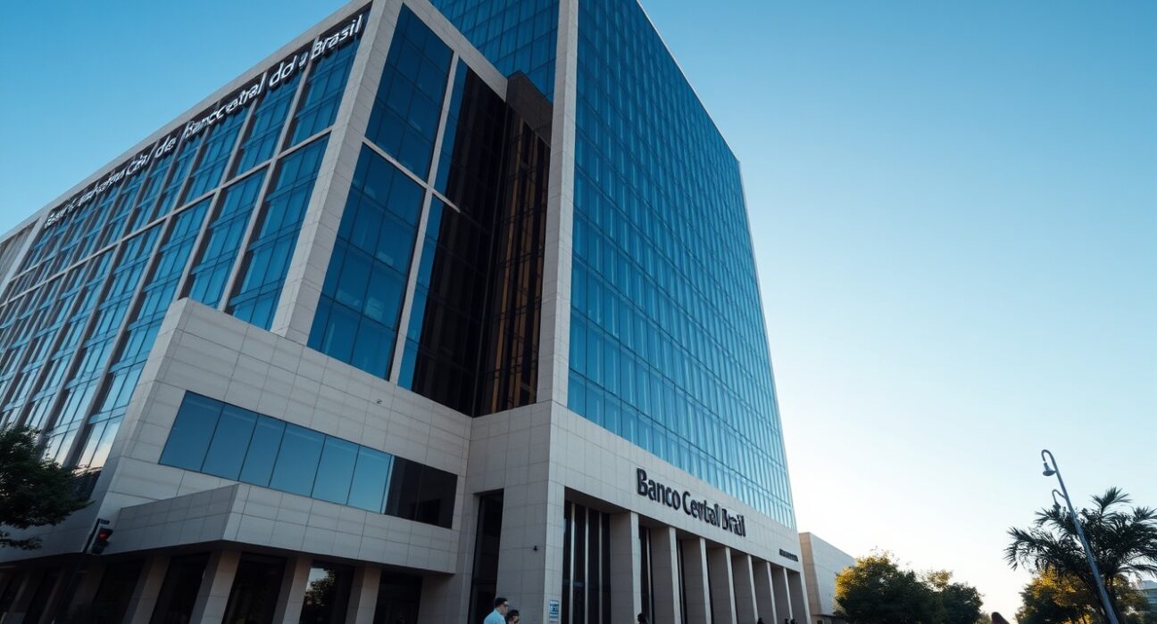 Banco Central do Brasil headquarters in Brasília on a clear day