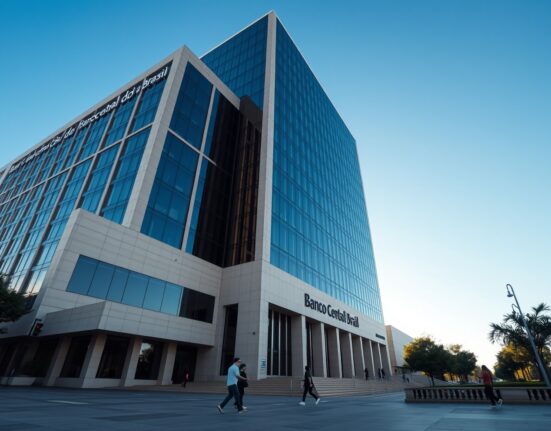 Banco Central do Brasil headquarters in Brasília on a clear day