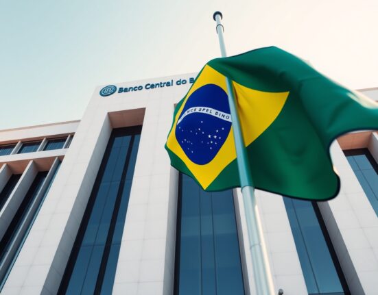 Banco Central do Brasil headquarters in Brasília on a sunny day, representing Brazil's monetary policy and inflation data.