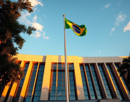 Brazilian Ministry of Economy building in Brasília under clear sky, symbolizing fiscal policy