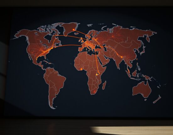 Global map analysis of Brent crude oil supply routes and geopolitical risk factors in 2025.