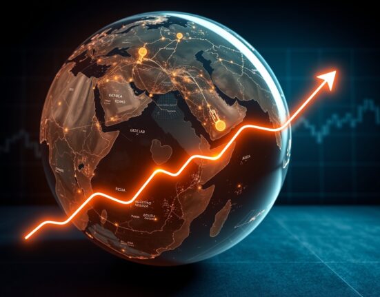 Global oil market analysis showing Brent crude price dynamics and international supply routes.