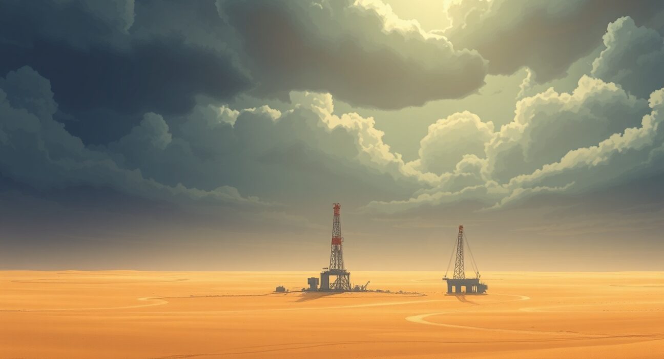 Analysis of Brent crude oil price surge driven by rising geopolitical tensions and Deutsche Bank market report.