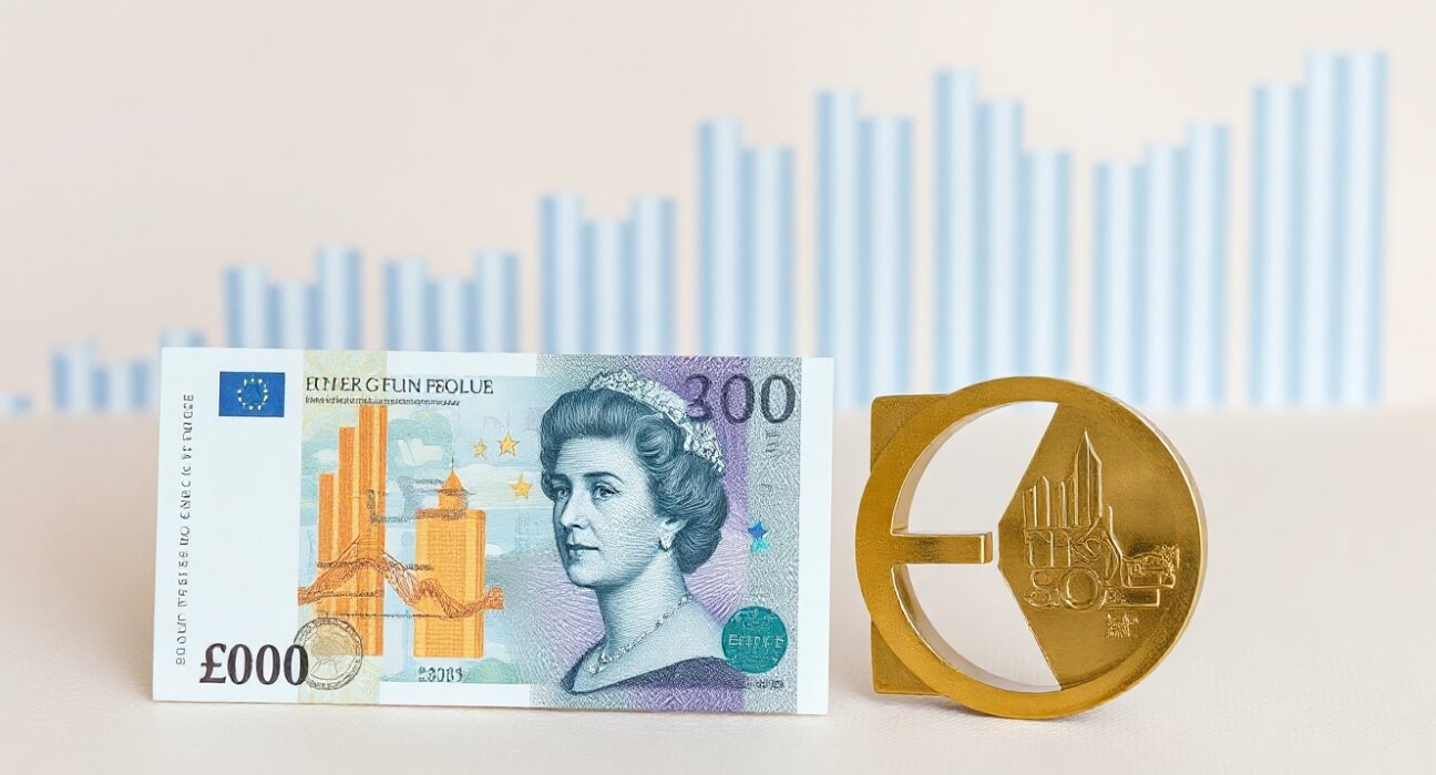 British Pound and Euro banknotes side by side, representing currency market volatility