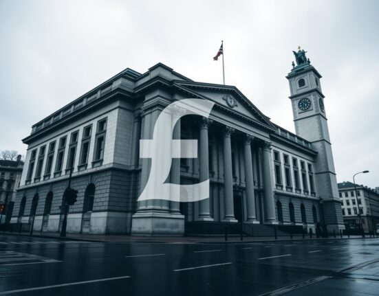 Bank of England building on a cloudy day, symbolizing UK economic uncertainty