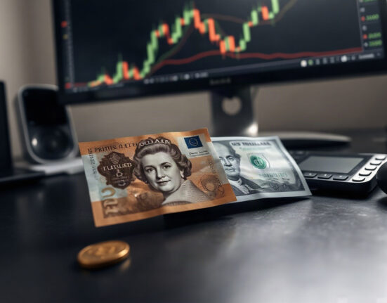 British Pound and US Dollar banknotes with a chart in the background, illustrating GBP/USD analysis.