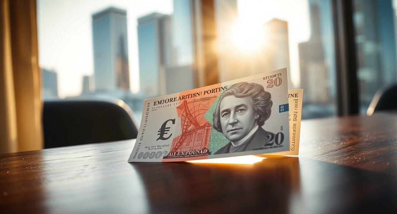 British Pound and US Dollar banknotes on a desk with daylight, representing forex market movements