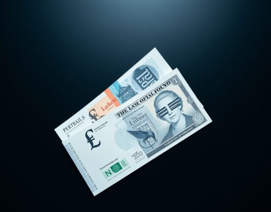 British Pound and US Dollar banknotes on a desk, representing currency exchange rate movements.