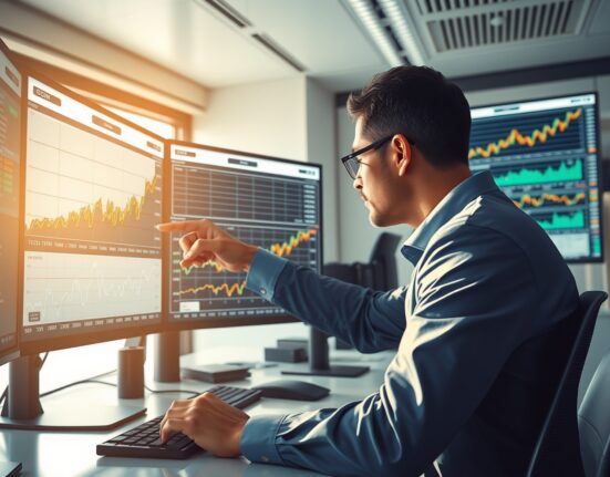 Analyst examining Bitcoin futures market data showing potential bear market recovery signals