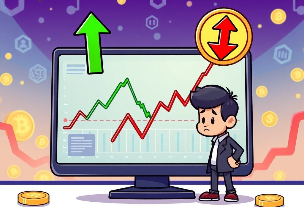 A visual representation of traders analyzing BTC perpetual futures long-short ratios to understand Bitcoin market sentiment.