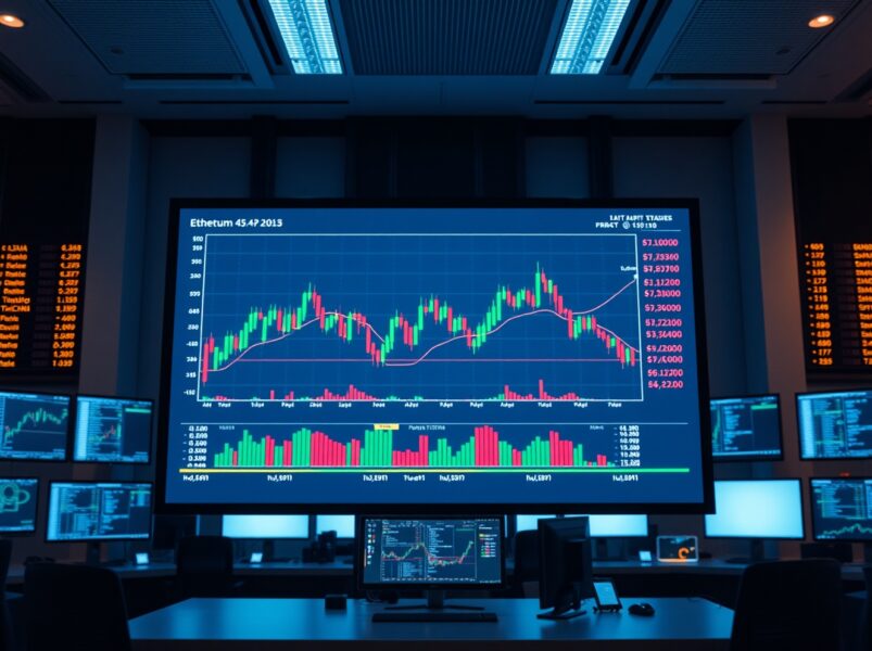 Trading screen showing Bitcoin and Ethereum futures charts with liquidation data