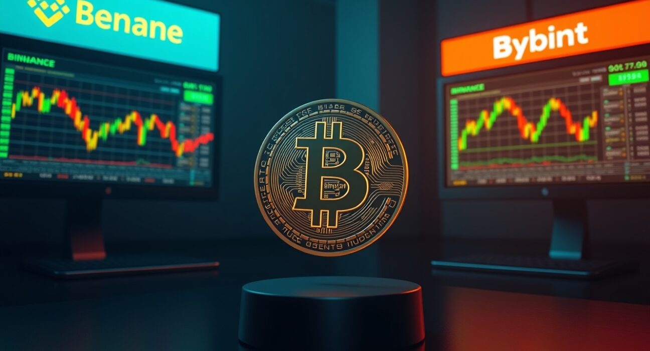 Bitcoin perpetual futures long/short ratio analysis on Binance, OKX, and Bybit exchanges