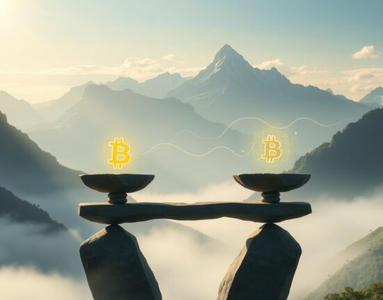 Analysis of the balanced BTC perpetual futures long/short ratio indicating neutral market sentiment.