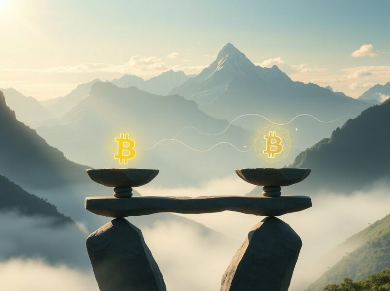 Analysis of the balanced BTC perpetual futures long/short ratio indicating neutral market sentiment.