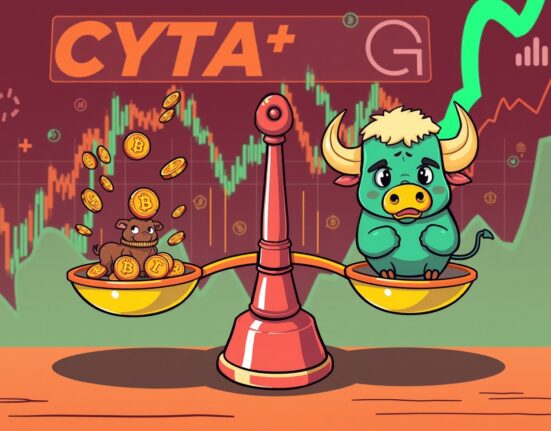 BTC perpetual futures market sentiment showing bears outweighing bulls in a lively trading scene