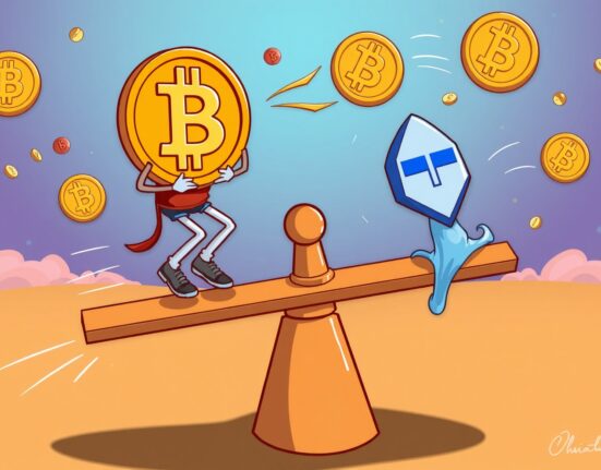 BTC price correlation visualized through Tether exchange flow movements in cryptocurrency market