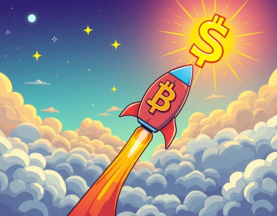 Bitcoin rocket soaring to new price heights above $91,000