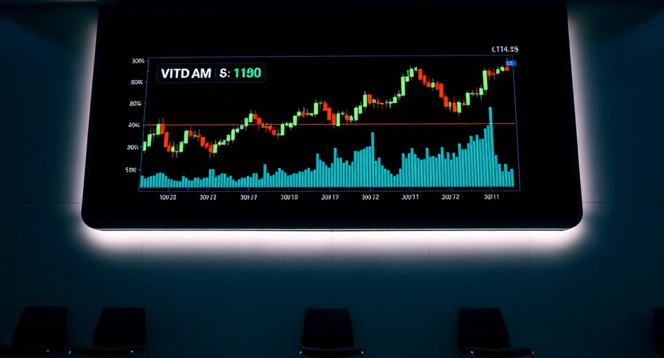 Bitcoin spot CVD chart with volume heatmap and cumulative volume delta on a trading screen