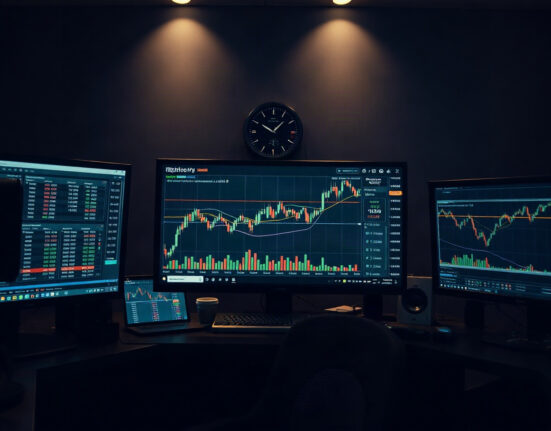 Bitcoin spot trading chart with volume heatmap and cumulative volume delta on Aug. 22
