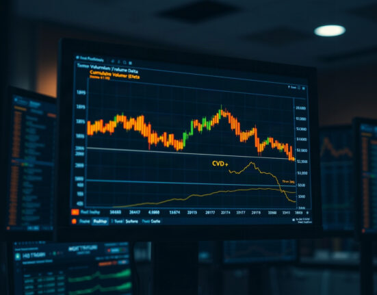 Bitcoin spot CVD chart showing volume heatmap and cumulative volume delta at 9:00 UTC on Aug. 27