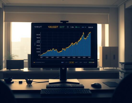 BTC/USDT spot CVD chart with volume heatmap and cumulative volume delta indicator at 10:00 a.m. UTC