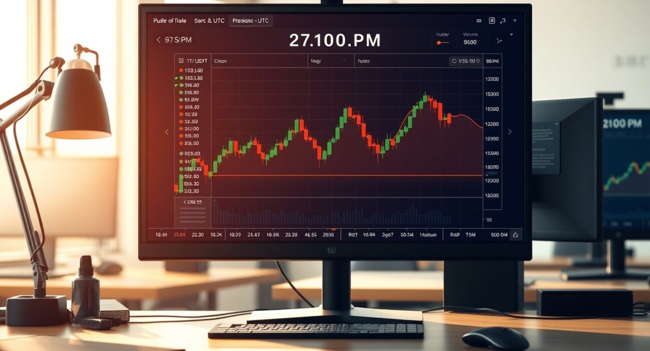 Professional BTC/USDT spot trading chart analysis showing volume heatmap and cumulative volume delta indicators for cryptocurrency market insights.