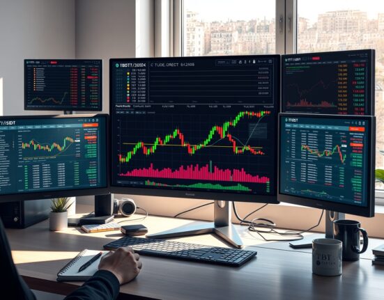 Professional Bitcoin trading analysis showing BTC/USDT spot CVD chart and volume heatmap for April 1 order flow insights