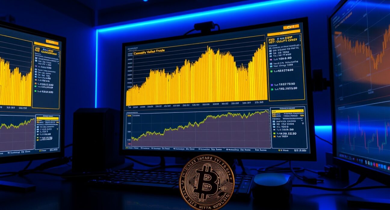 BTC/USDT spot CVD chart analysis showing volume heatmap and cumulative delta lines for support and resistance levels.