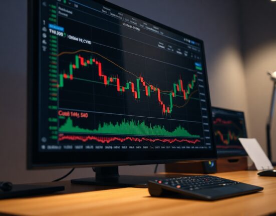 Bitcoin BTC/USDT spot CVD chart with volume heatmap and order flow analysis on a trading screen