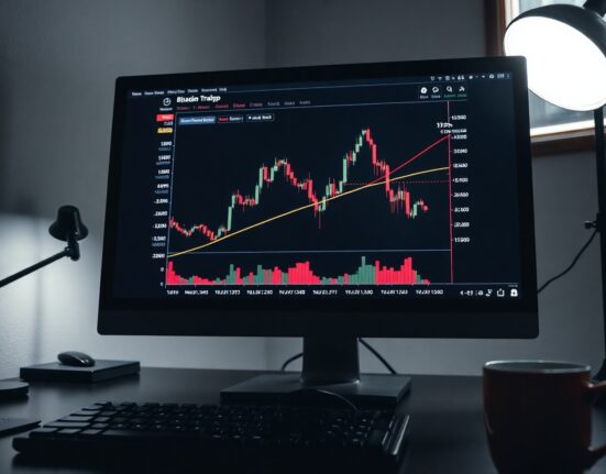 BTC/USDT spot trading chart with volume heatmap and CVD indicator at 9:00 a.m. UTC on Aug. 5