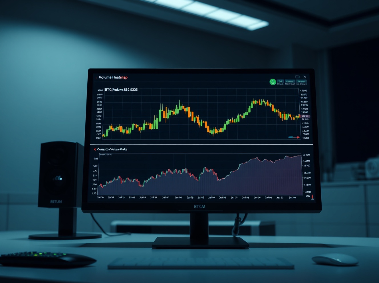 BTC/USDT Spot CVD Chart: Analyzing Order Flow and Volume Heatmap on July 1