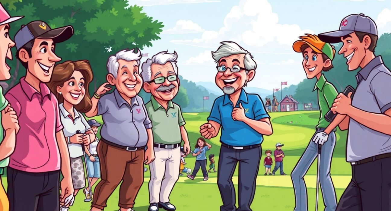 Cartoon illustration showing the success of the BTCC charity event, bringing together community and crypto for vulnerable children.