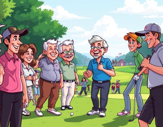 Cartoon illustration showing the success of the BTCC charity event, bringing together community and crypto for vulnerable children.