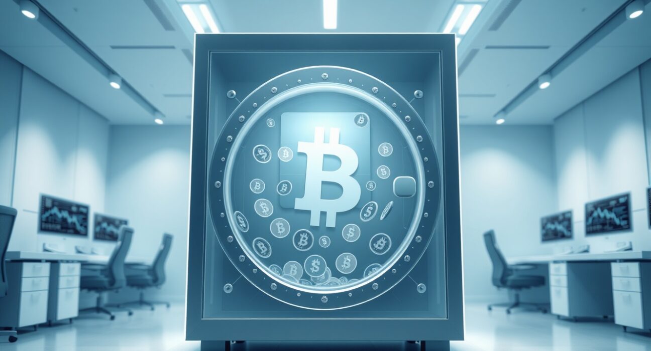 Bugscoin token buyback program visualization showing secure digital wallet transfer