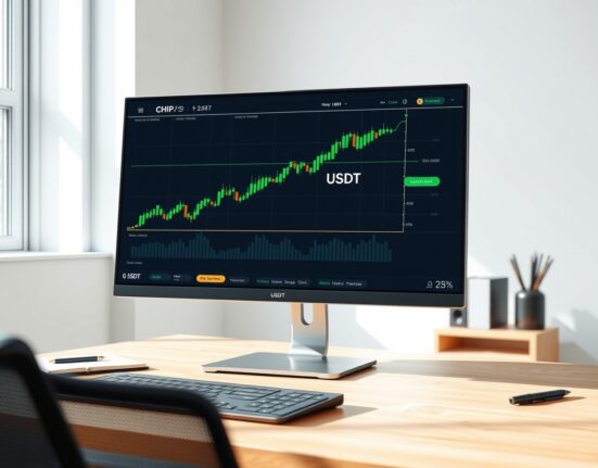 Professional cryptocurrency trading interface showing CHIP token chart on Bybit exchange